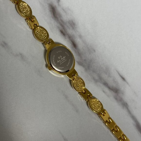 SKU:0449 Gold white watch‎ brown natural stones + in gift bag Stainless steel main image 2